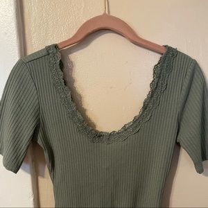 Back Plunging Fitted Bodysuit